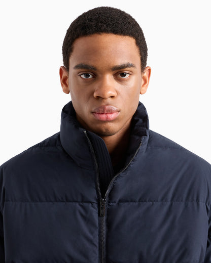Oversized, quilted nylon, full-zip puffer jacket