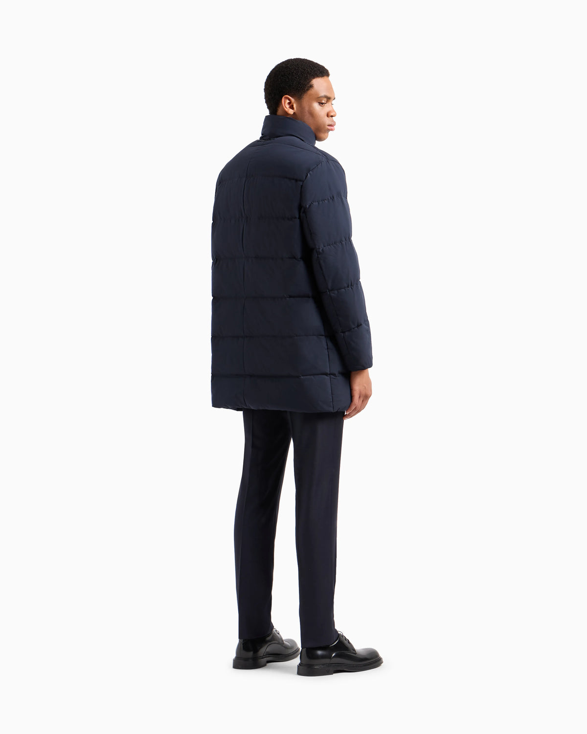 Oversized, quilted nylon, full-zip puffer jacket