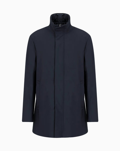 Nylon trench coat with removable gilet