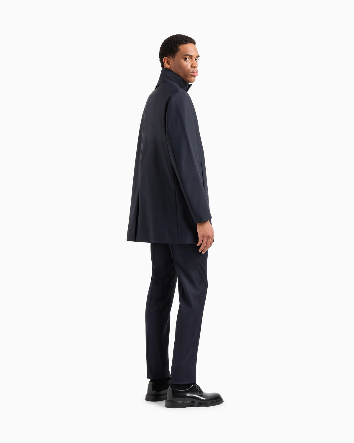 Nylon trench coat with removable gilet