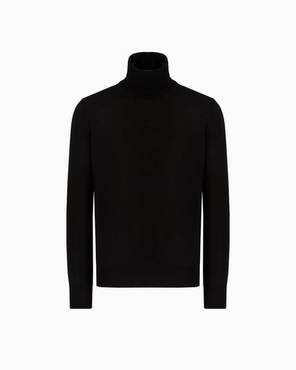 Pure virgin-wool rollneck