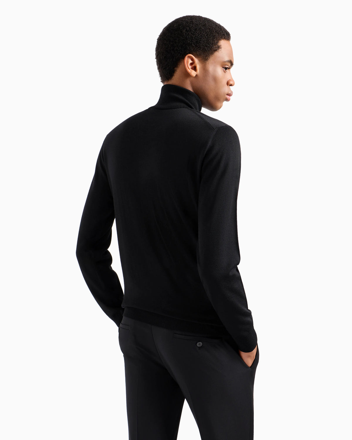 Pure virgin-wool rollneck