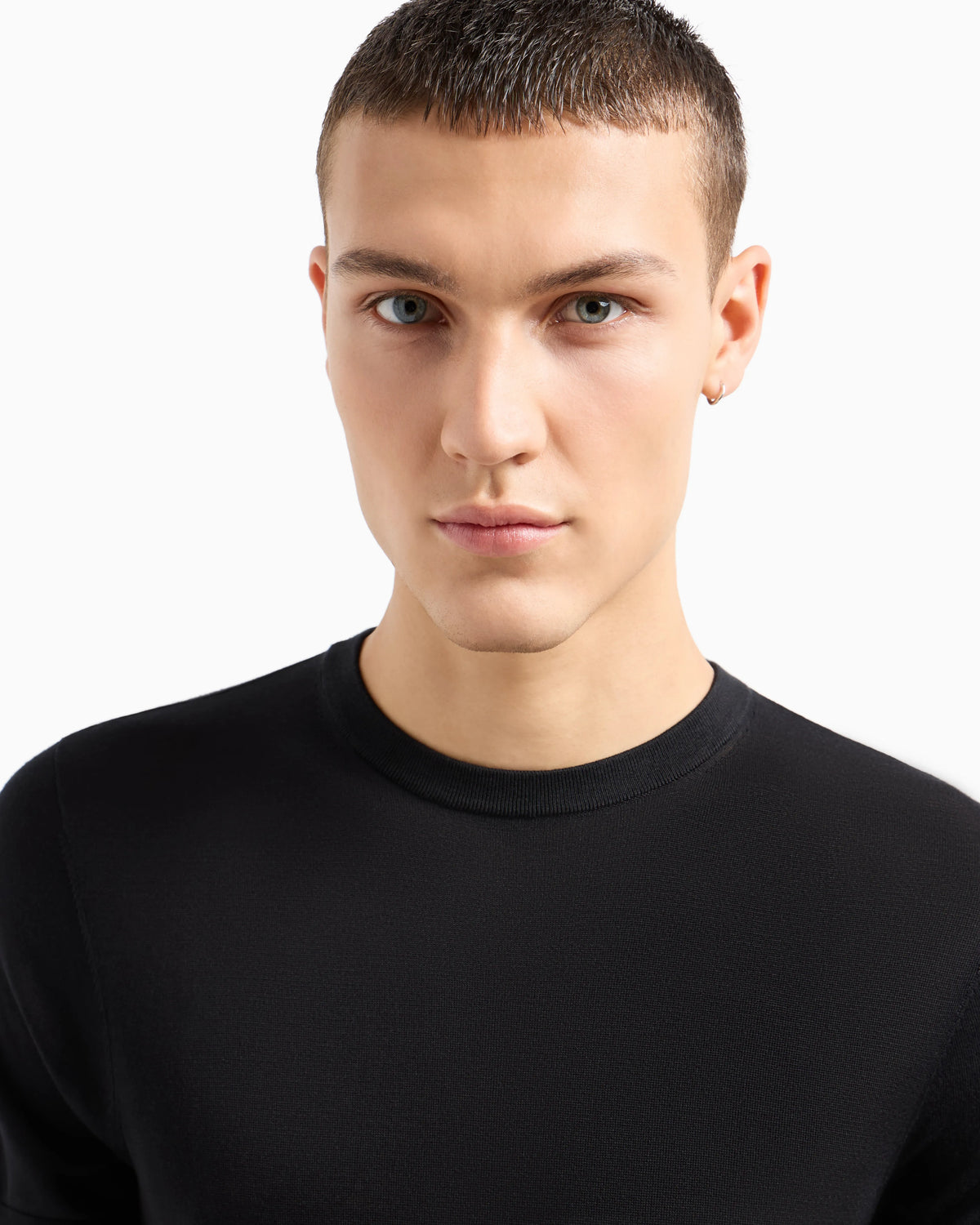 Plain-weave pure-silk jumper