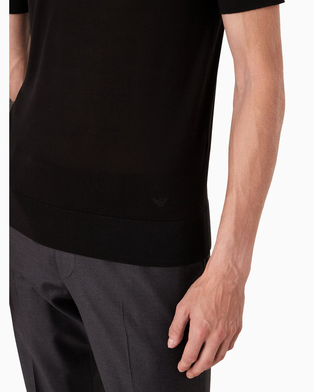 Plain-weave pure-silk jumper