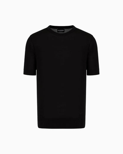 Plain-weave pure-silk jumper