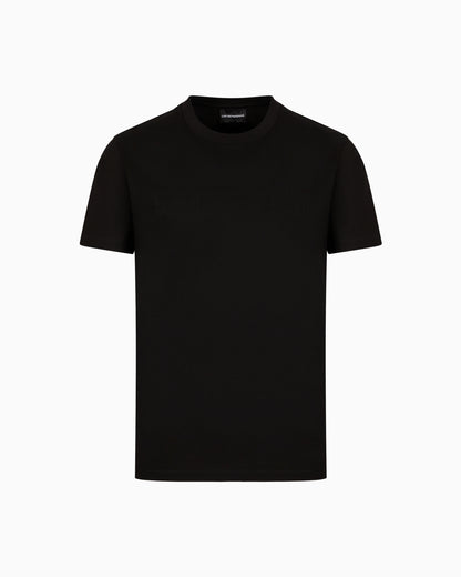 Jersey T-shirt with jacquard logo