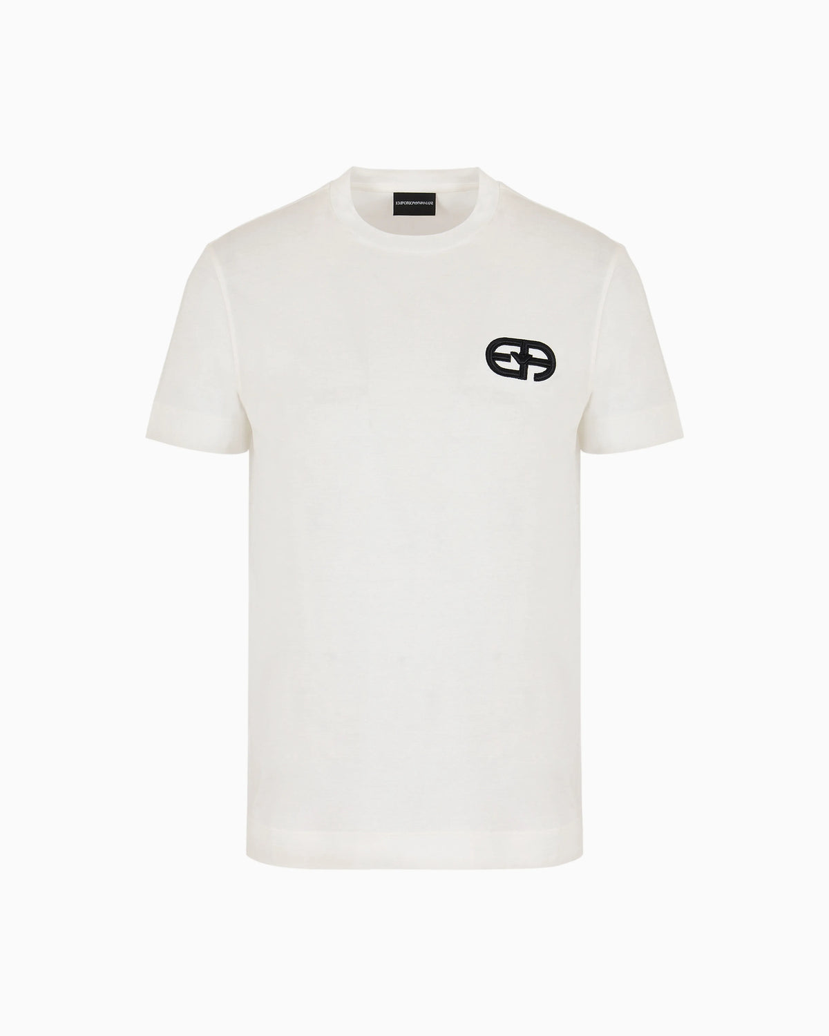 Lyocell-blend jersey T-shirt with embossed EA logo embroidery
