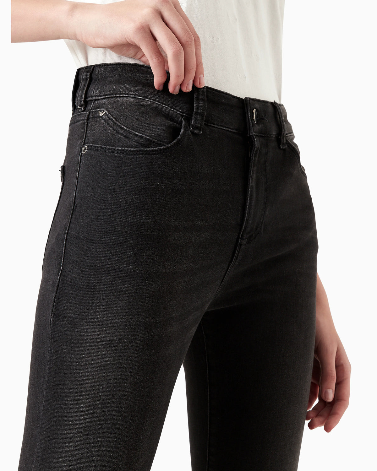 High rise jeans in skinny stretch denim Essential