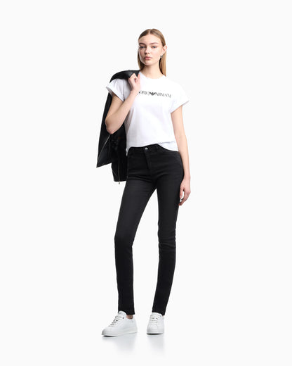 High rise jeans in skinny stretch denim Essential