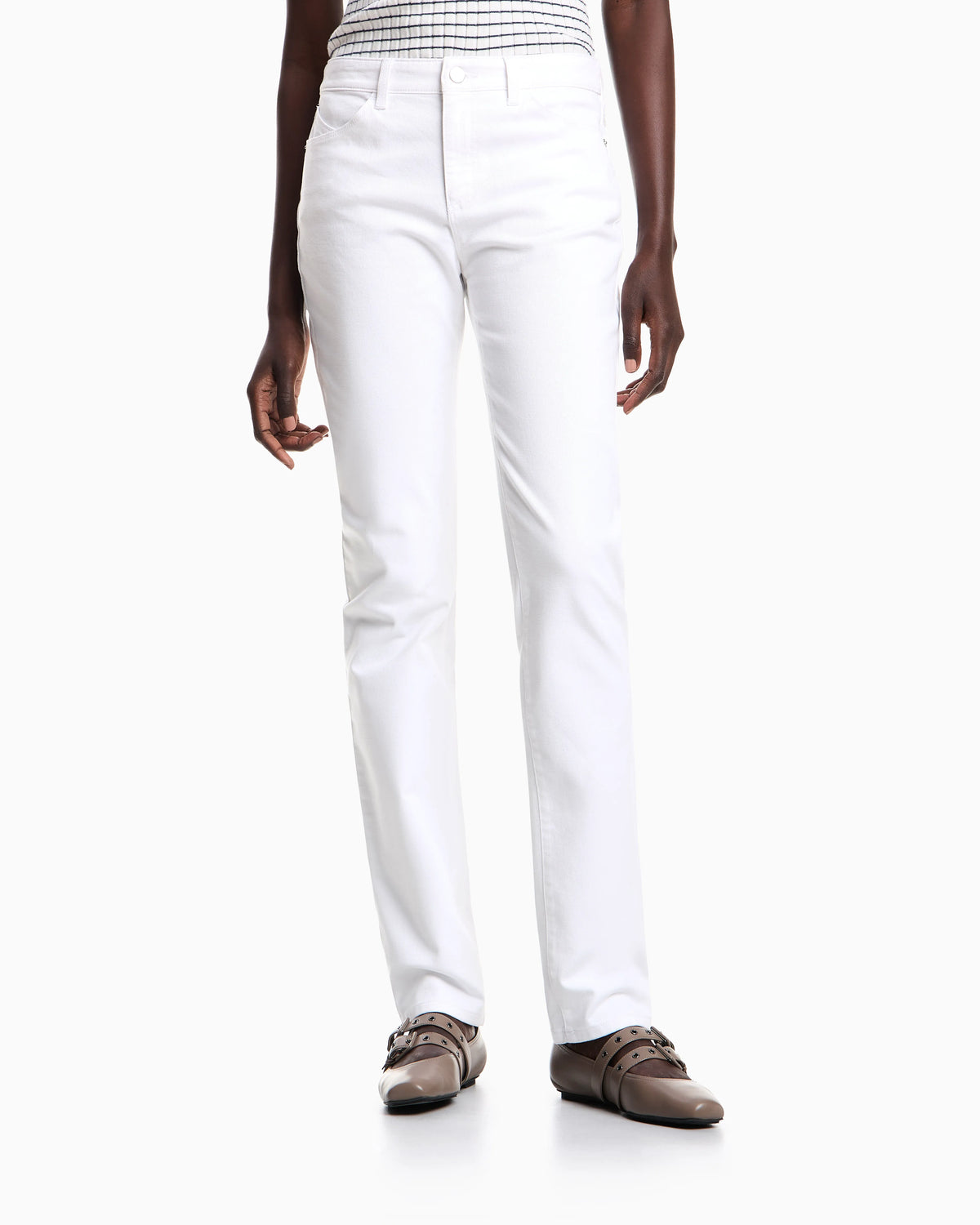 Skinny leg jeans with high rise in stretch denim Essential