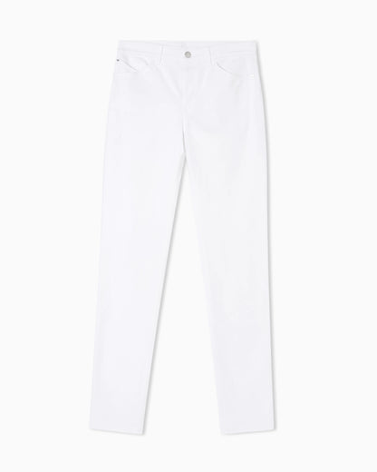 Skinny leg jeans with high rise in stretch denim Essential