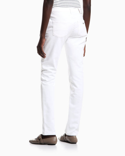 Skinny leg jeans with high rise in stretch denim Essential