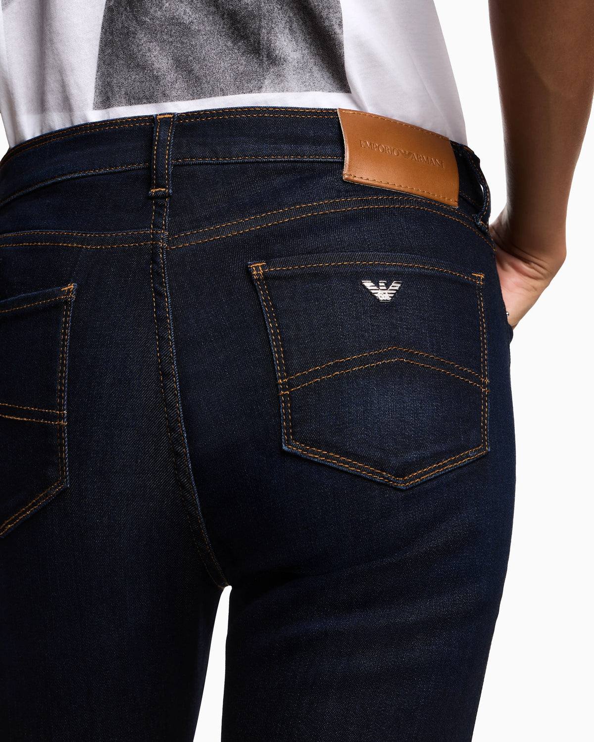 J20 high-waisted super-skinny leg jeans in viscose denim