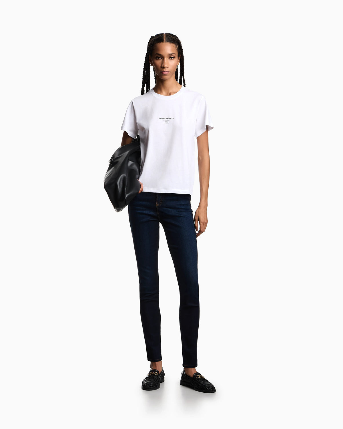 J20 high-waisted super-skinny leg jeans in viscose denim