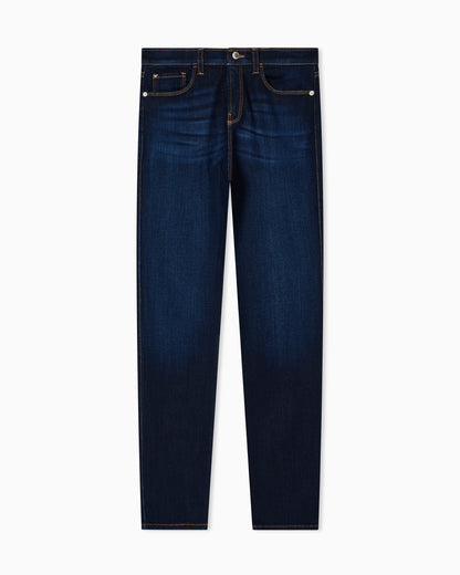 J20 high-waisted super-skinny leg jeans in viscose denim