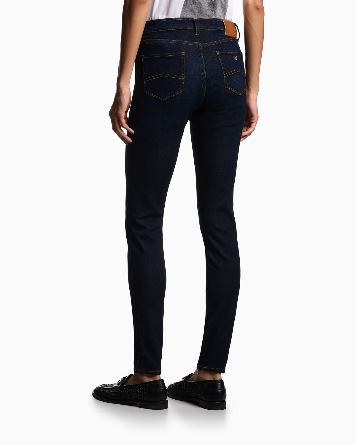 J20 high-waisted super-skinny leg jeans in viscose denim