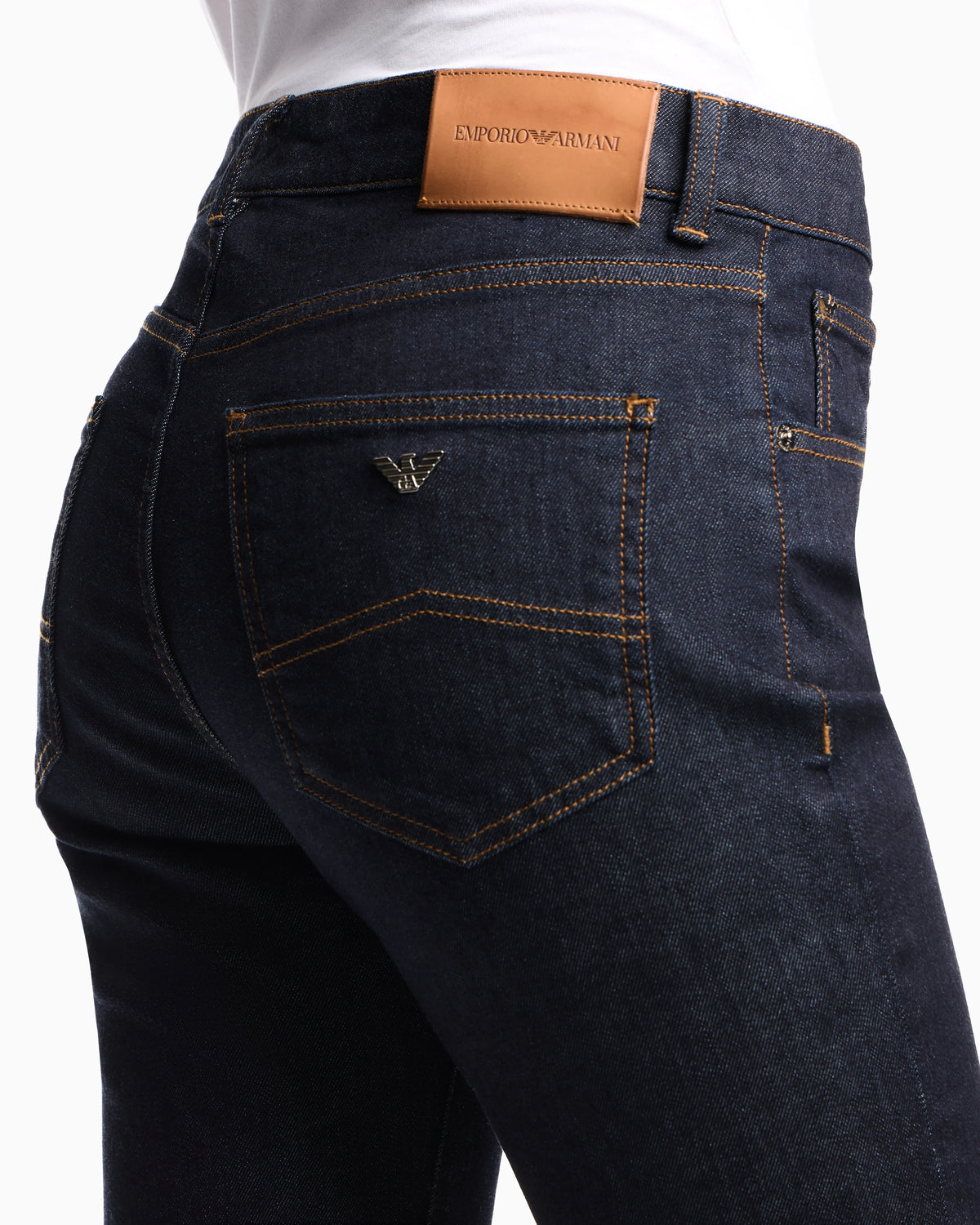 Denim slim fit mercerized jeans with 5 pockets Essential