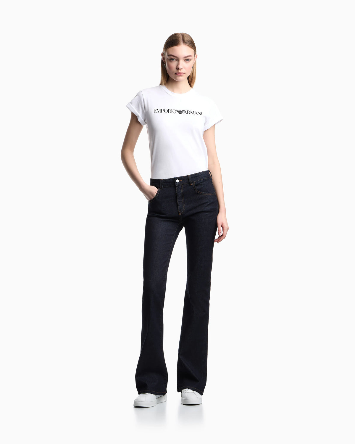 Denim slim fit mercerized jeans with 5 pockets Essential