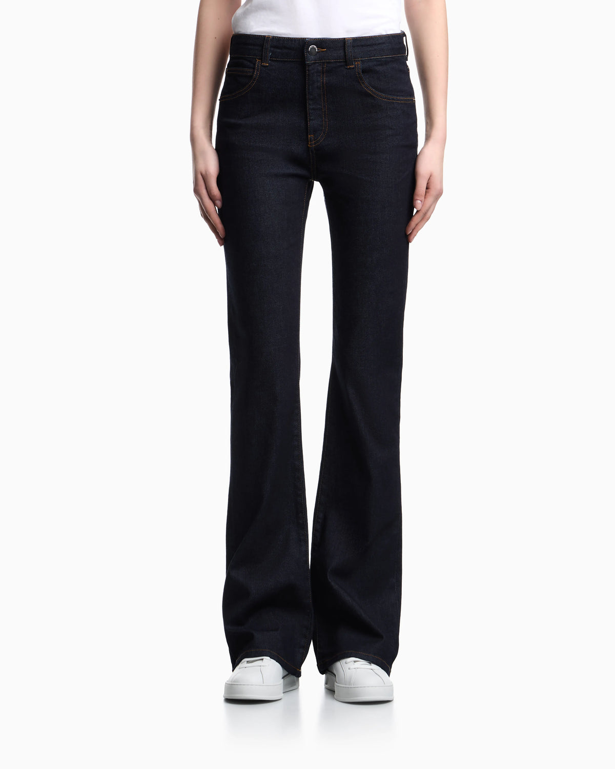 Denim slim fit mercerized jeans with 5 pockets Essential