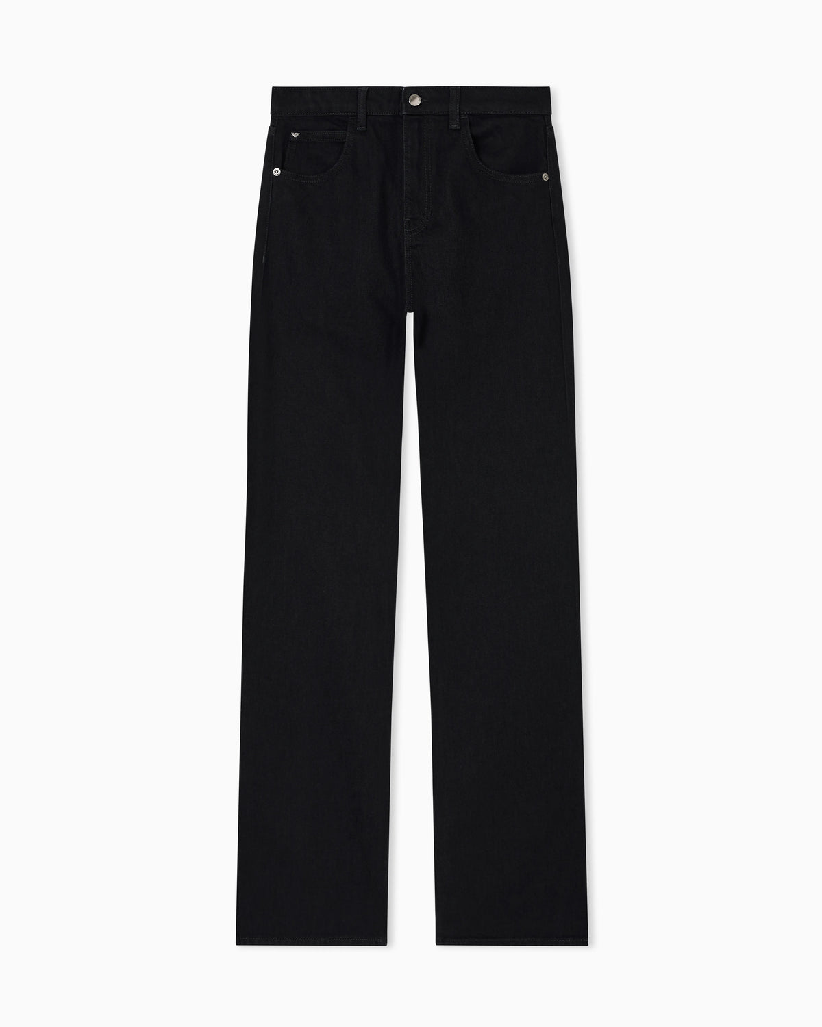 High rise jeans with flared leg in stretch cotton Essential