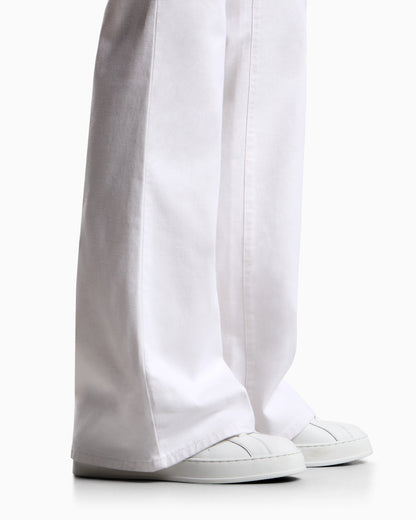J47 Mid-rise flared-hem jeans in light worn stretch denim