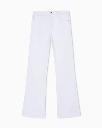 J47 Mid-rise flared-hem jeans in light worn stretch denim