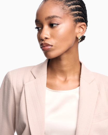 Satin blouse in a silk blend with short sleeves Essential