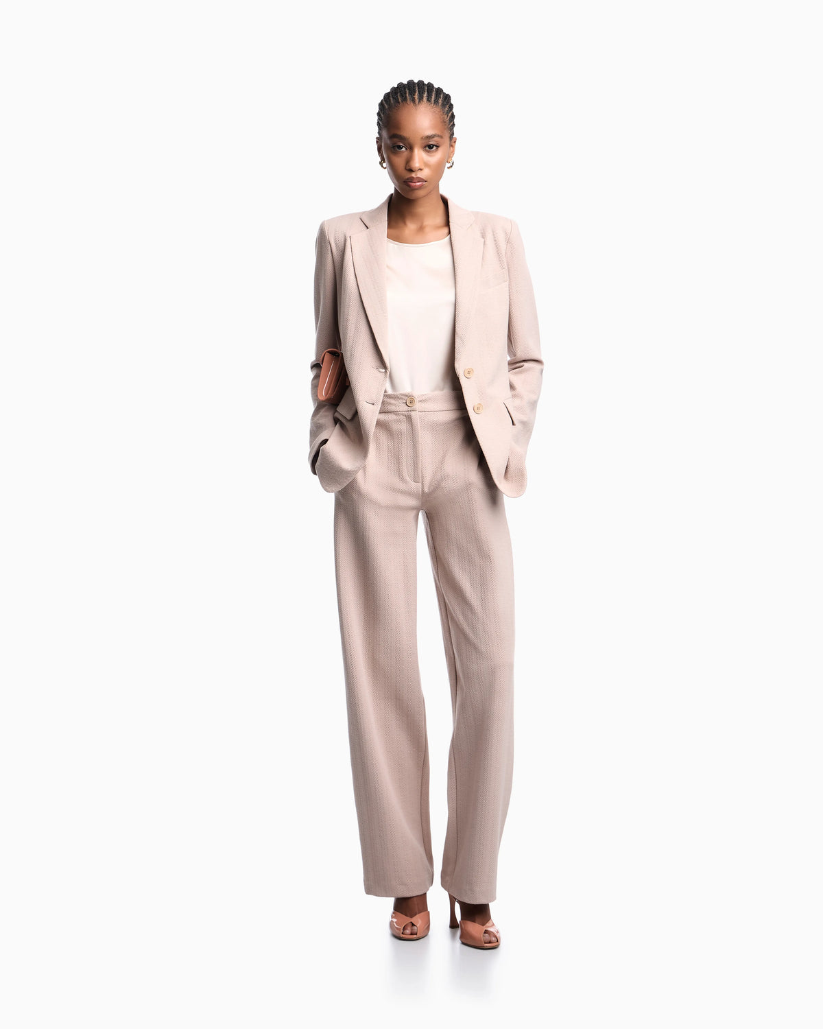 Satin blouse in a silk blend with short sleeves Essential