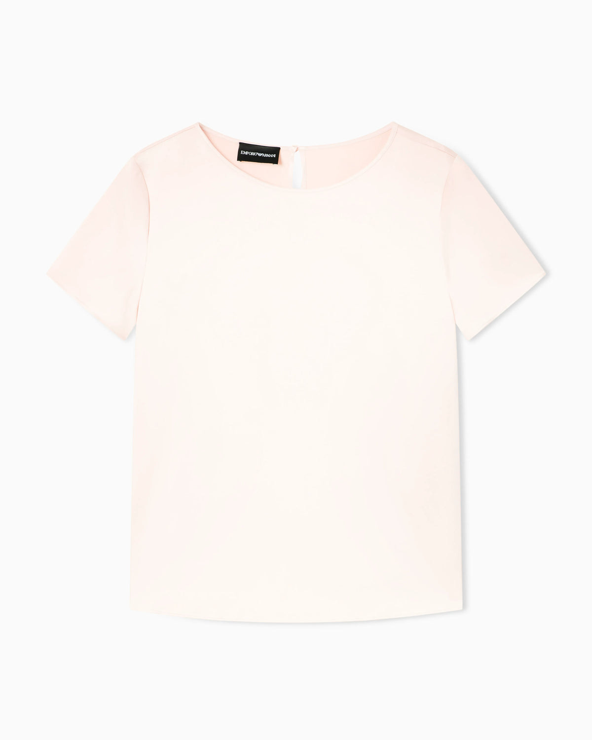 Satin blouse in a silk blend with short sleeves Essential