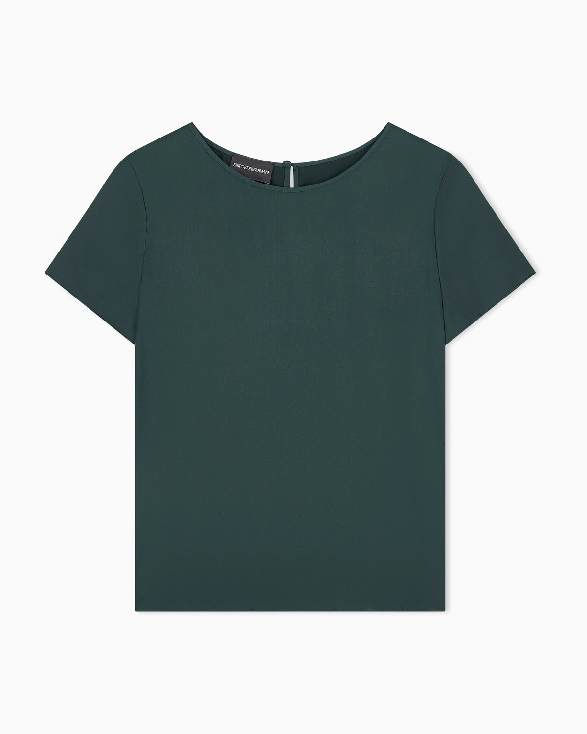 Satin blouse in a silk blend with short sleeves Essential