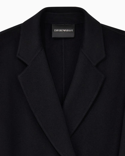 Double-breasted wool and cashmere coat Essential