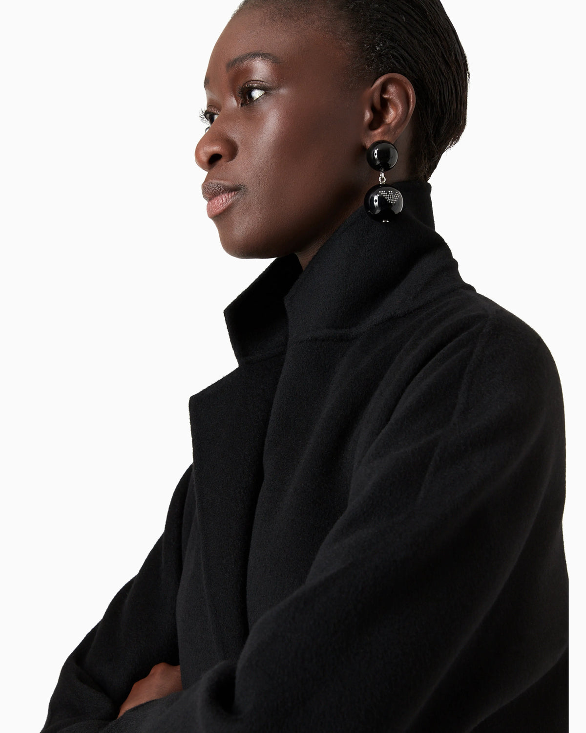 Double-breasted wool and cashmere coat Essential