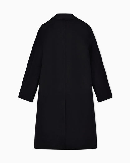 Double-breasted wool and cashmere coat Essential