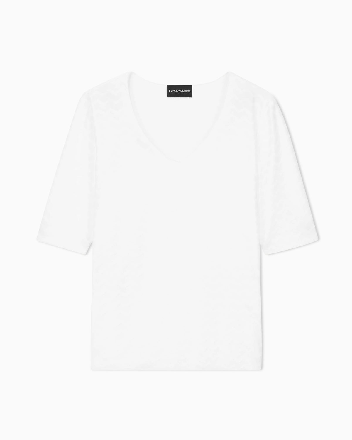 Jersey jumper with a v-neck and jacquard pattern Essential