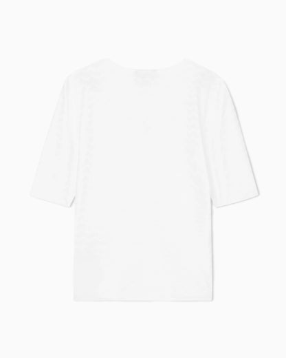 Jersey jumper with a v-neck and jacquard pattern Essential
