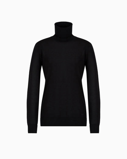 Pure virgin-wool rollneck