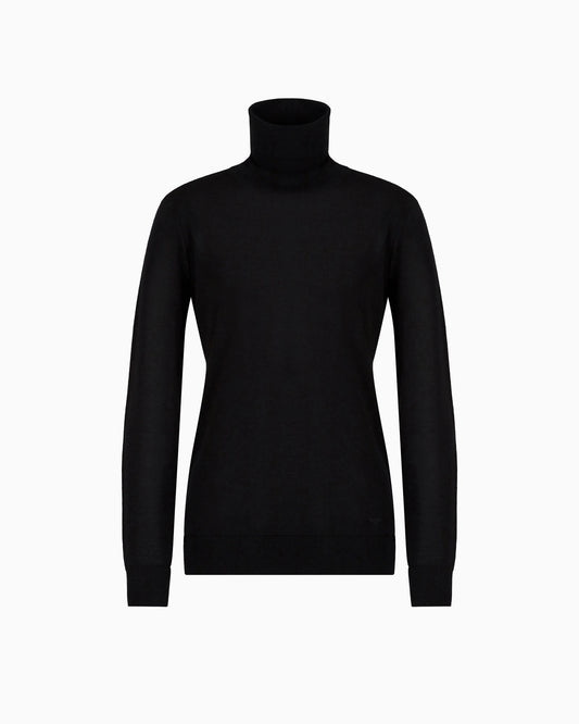 Pure virgin-wool rollneck