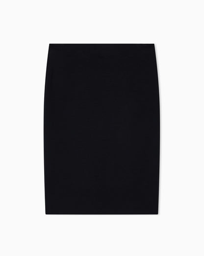 Knee length skirt in stretch viscose Milano stitch Essential