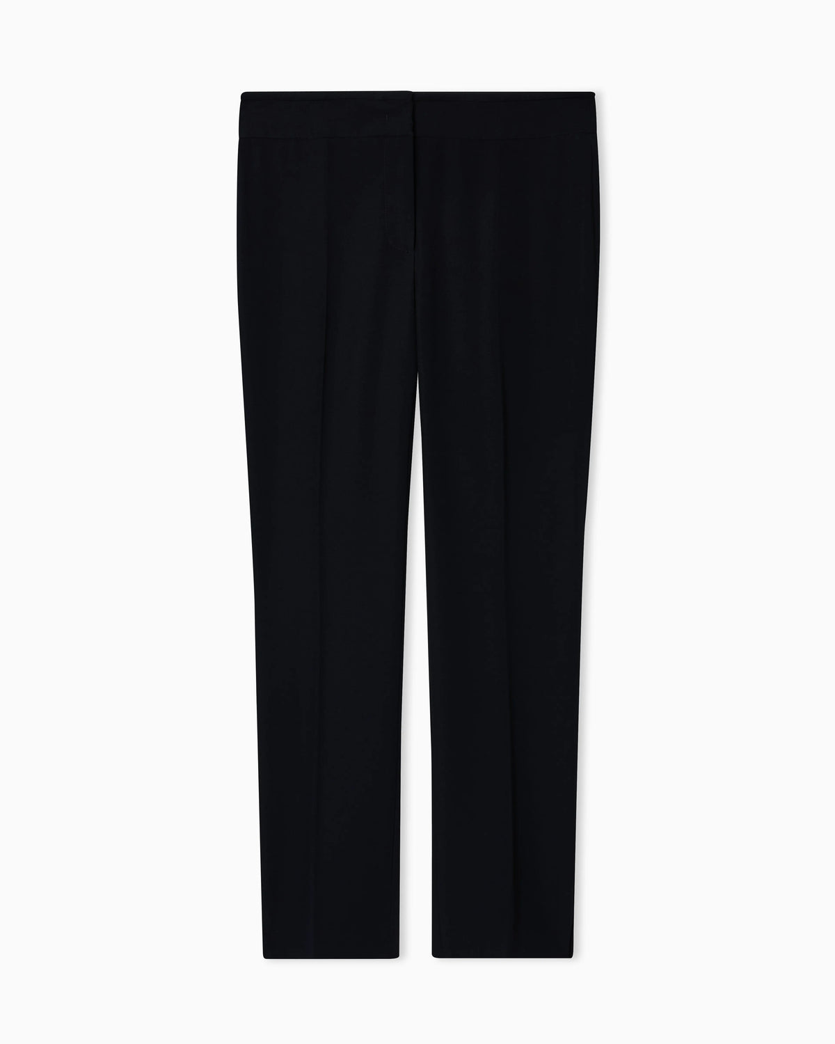 Cropped trousers with flared hem in techno cady Essential
