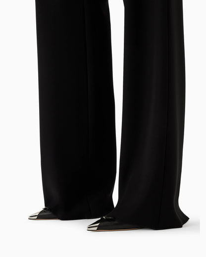 Flowy trousers Essential in techno cady with a high waist