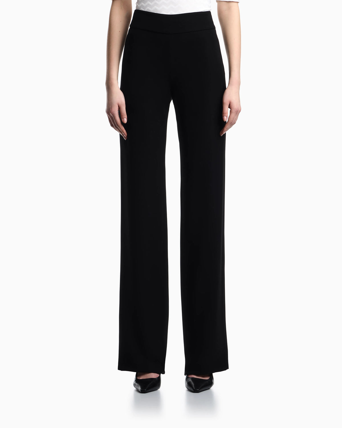 Flowy trousers Essential in techno cady with a high waist