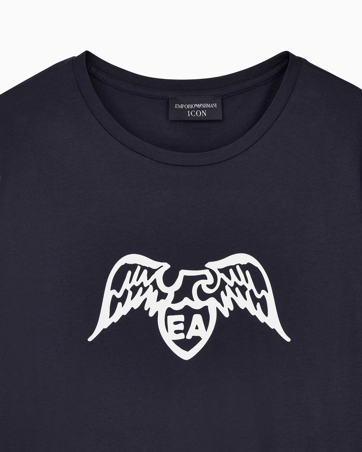 Pima t-shirt with maxi eagle logo and short sleeves