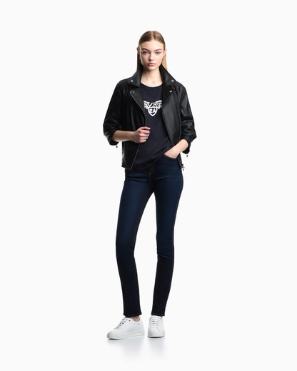 Pima t-shirt with maxi eagle logo and short sleeves