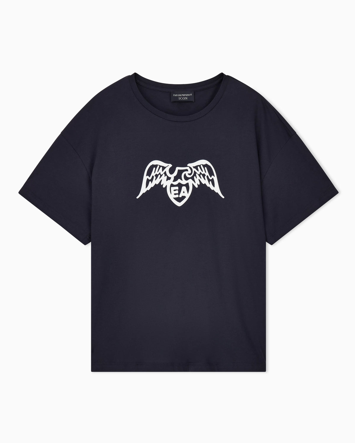 Pima t-shirt with maxi eagle logo and short sleeves