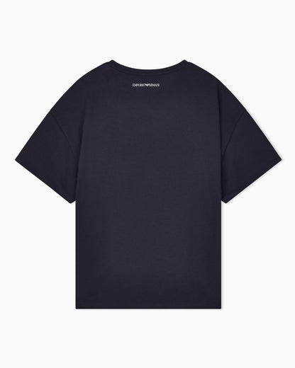 Pima t-shirt with maxi eagle logo and short sleeves