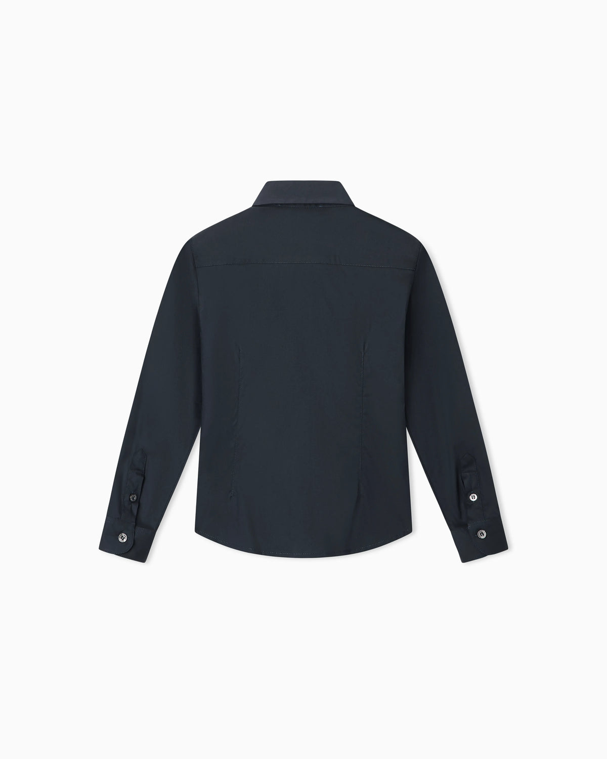 Poplin shirt with monochromatic eagle embroidery