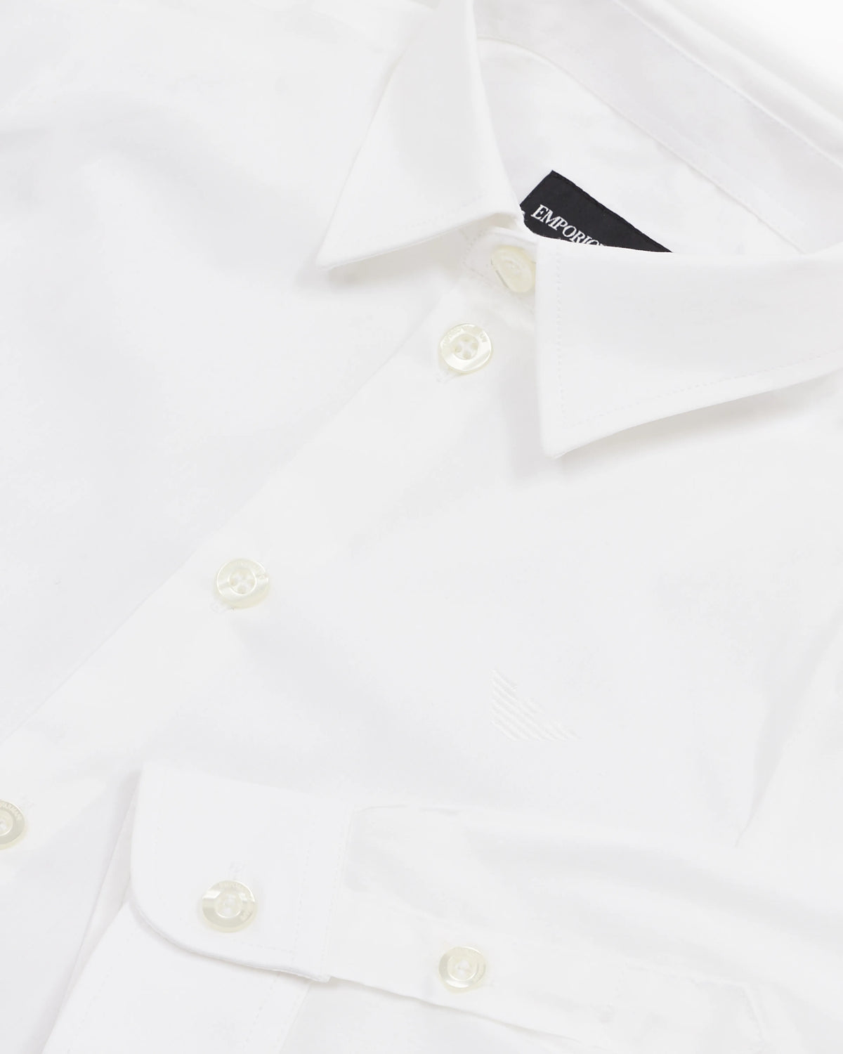 Poplin shirt with monochromatic eagle embroidery
