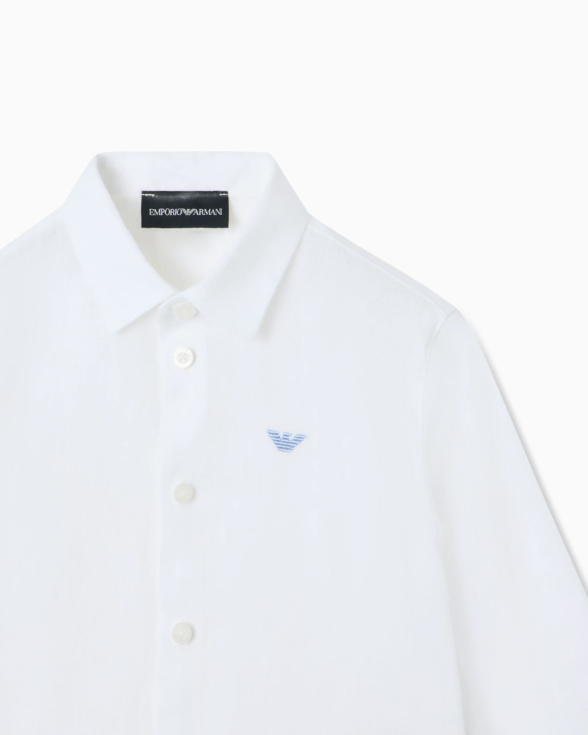 Linen shirt with eagle embroidery