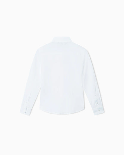 Linen shirt with eagle embroidery