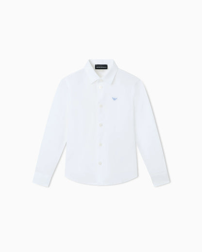 Linen shirt with eagle embroidery